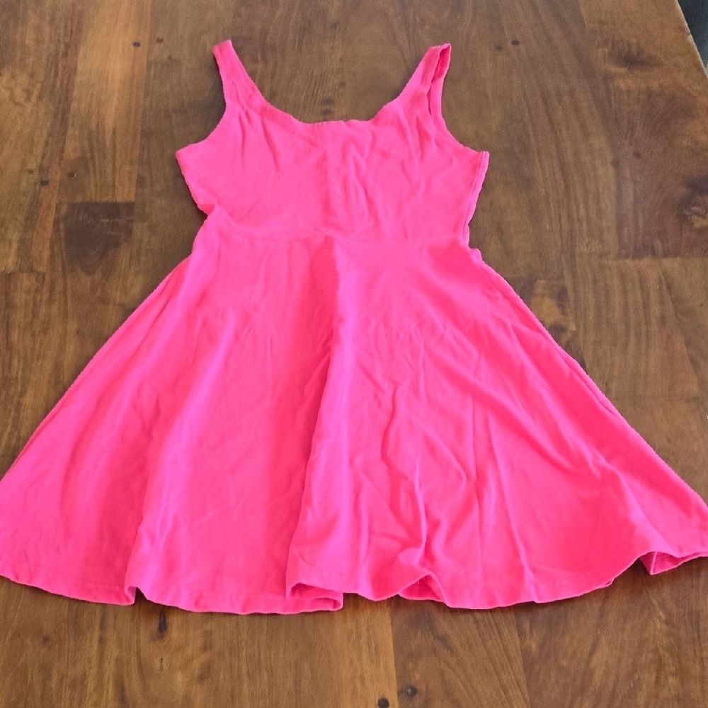 Express Bright Coral Pink Sleeveless Skater Mini Dress Size Small